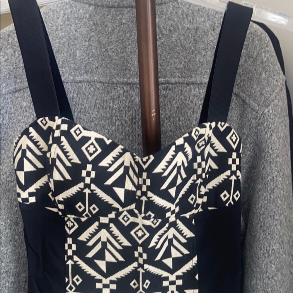 Divided Aztec Bodycon Dress - Picture 2 of 3
